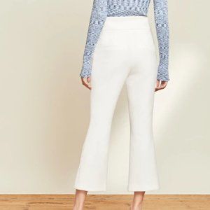 Veronica Beard Off White LINO SUITING PANT stretch-sport suiting/ flexible fit